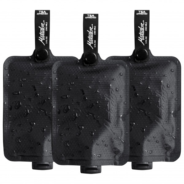 Image of Matador - Flatpak Toiletry Bottle 3Pk Gr 8 x 1 x 10 cm blau/grün