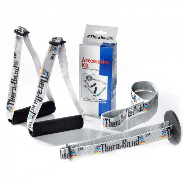 TheraBand Zubehör-Set (2 Griffe, 1 Türanker, 1 Assist) Trainingsgeräte (schwarz)