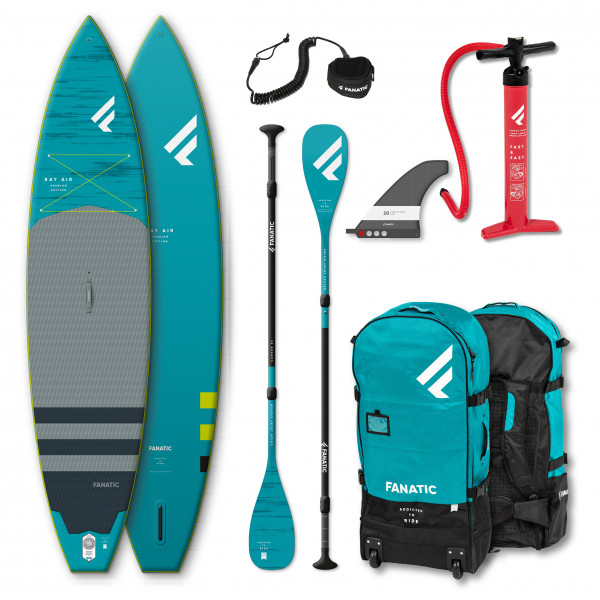 Image of Fanatic - iSUP Package Ray Air Premium - SUP-Set Gr 11"6"'"' x 31"'"' - 350,5 cm;13"'6"'"' x 35"'"' - 411,5 cm blau'