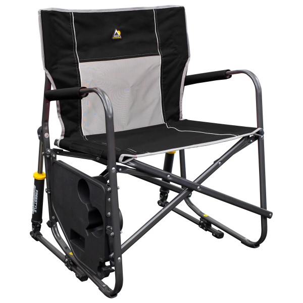 GCI Freestyle Rocker XL With Side Table Campingstuhl (Gr 65 x 67 x 88,5 cm |schwarz/grau)