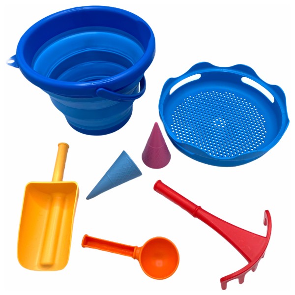 Schildkröt Fun Sports 7in1 Sandspielzeug Set Strandspielzeug (blau)