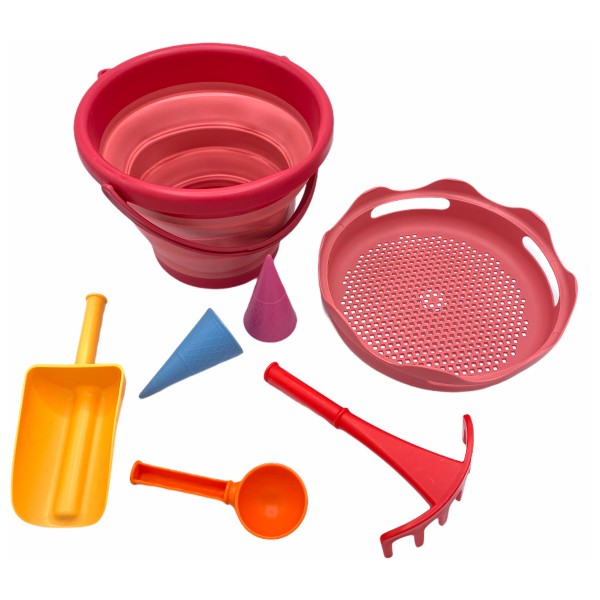 Schildkröt Fun Sports – 7in1 Sandspielzeug Set – Strandspeelgoed Rood