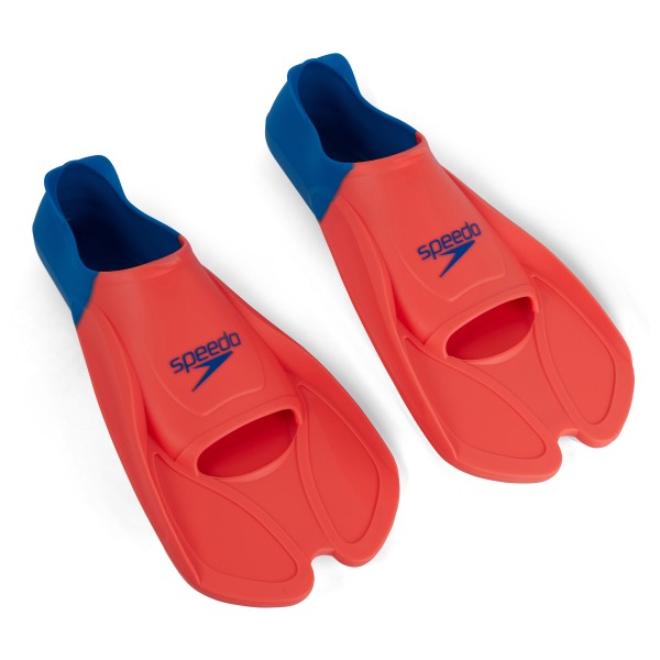 Image of Speedo - Biofuse Training Fin - Schwimmflossen Gr 35-36 fluro tangerine /blau