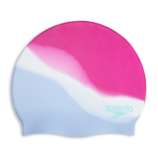 Image of Speedo - Multi Colour Silicone Cap - Badekappe Gr One Size weiß/ wineberry