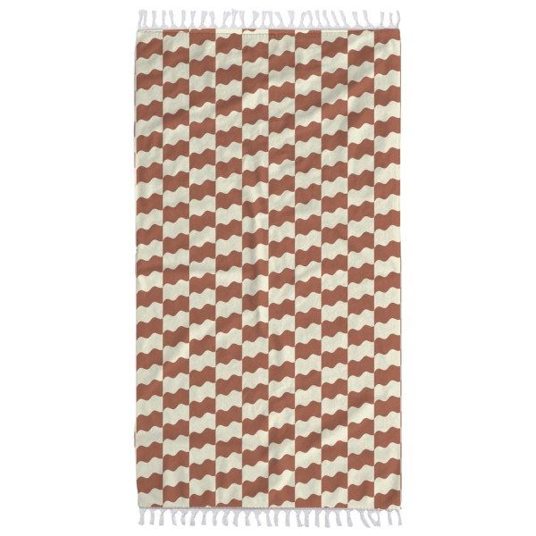 Slowtide Slowtide Checker Driftweave Turkish Towel Badehandtuch (Gr 97 x 185 cm |mocha)