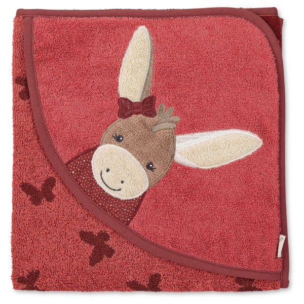Sterntaler Kid’s Kapuzenbadetuch Strandlaken x 100 cm i Mattrot / Emmily Ii