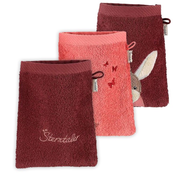 Sterntaler Kid’s Waschlappen 3-Pack Strandlaken Mattrot / Emmily Ii