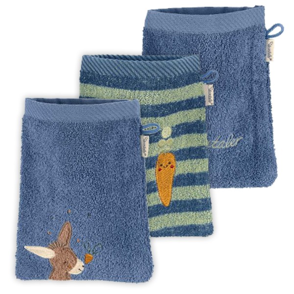 Sterntaler Kid’s Waschlappen 3-Pack Strandlaken emmilius Mittelblau / Emmi