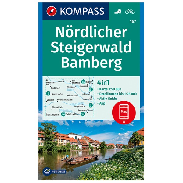 Image of Kompass - Nördlicher Steigerwald, Bamberg - Wanderkarte 1. Auflage - Neuausgabe bei Bergfreunde.ch - der Outdoor Shop