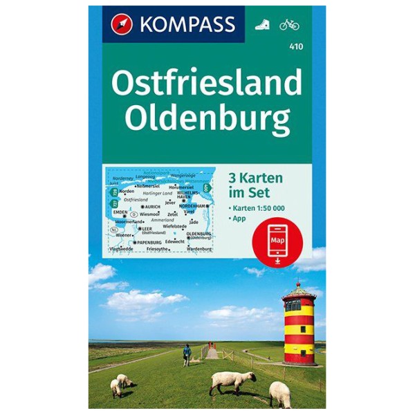 Image of Kompass - Ostfriesland, Oldenburg - Wanderkarte Karte / Gefaltet bei Bergfreunde.ch - der Outdoor Shop