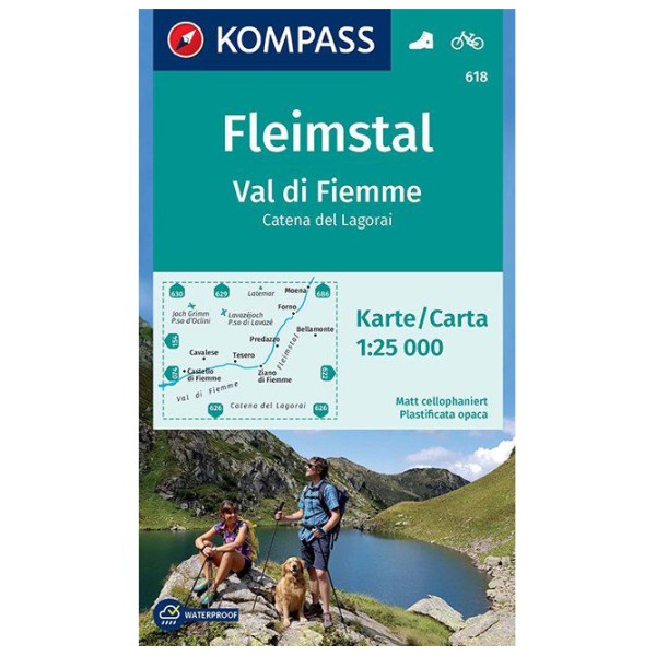 Image of Kompass - Wanderkarte Fleimstal Val di Fiemme - Wanderkarte 5. Auflage - Neuausgabe bei Bergfreunde.ch - der Outdoor Shop
