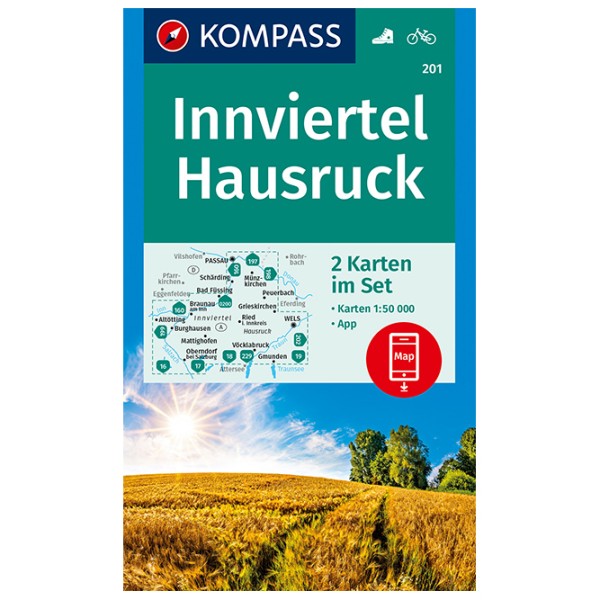 Image of Kompass - Wanderkarte Innviertel Hausruck - Wanderkarte 1. Auflage - Neuausgabe bei Bergfreunde.ch - der Outdoor Shop
