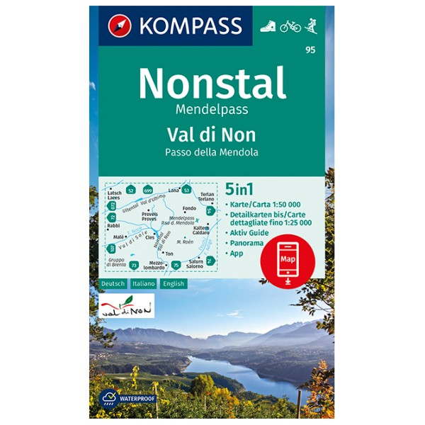 Image of Kompass - Wanderkarte Val di Non, Nonstal - Wanderkarte 1. Auflage - Neuausgabe bei Bergfreunde.ch - der Outdoor Shop