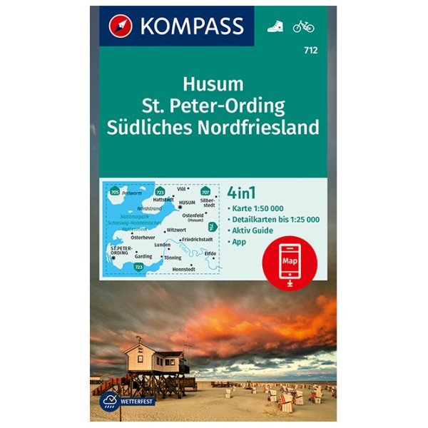 Image of Kompass - 712 Husum, St. Peter-Ording - Wanderkarte 1. Auflage bei Bergfreunde.ch - der Outdoor Shop