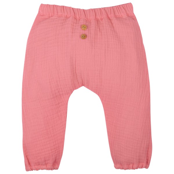 Image of Pure Pure - Baby"s Hose Mull - Freizeithose Gr 62;68;74;80 grau;orange;rosa'