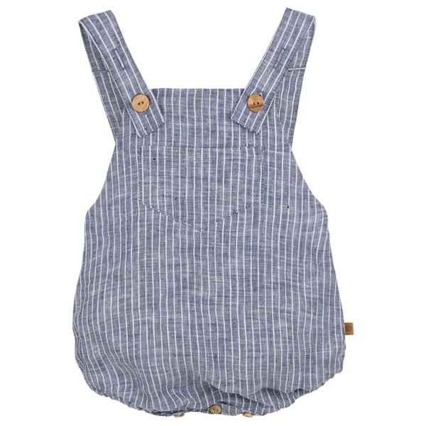 Image of Pure Pure - Baby"s Latzhose Leinen - Freizeithose Gr 62;74;80;86 grau'