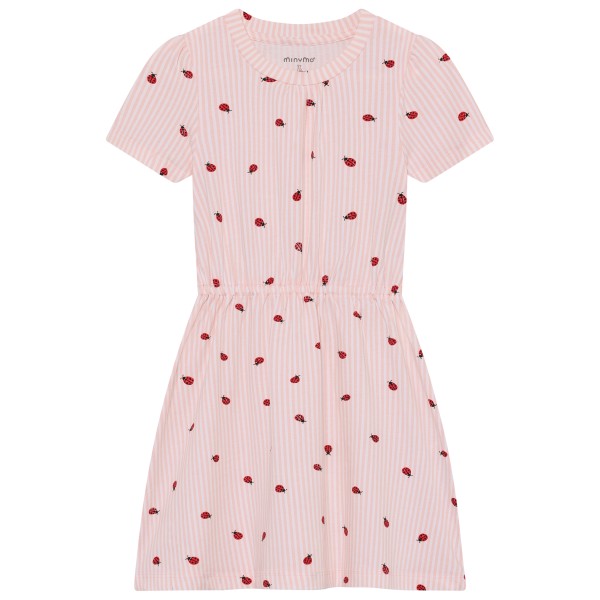 Minymo Dress S/S AOP 124382 Kleid Kinder (Gr 98 |rosa)