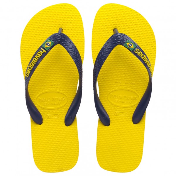 Image of Havaianas - Kid"s Brasil Logo - Sandalen Gr 27/28;29/30;33/34 blau;grau;schwarz'