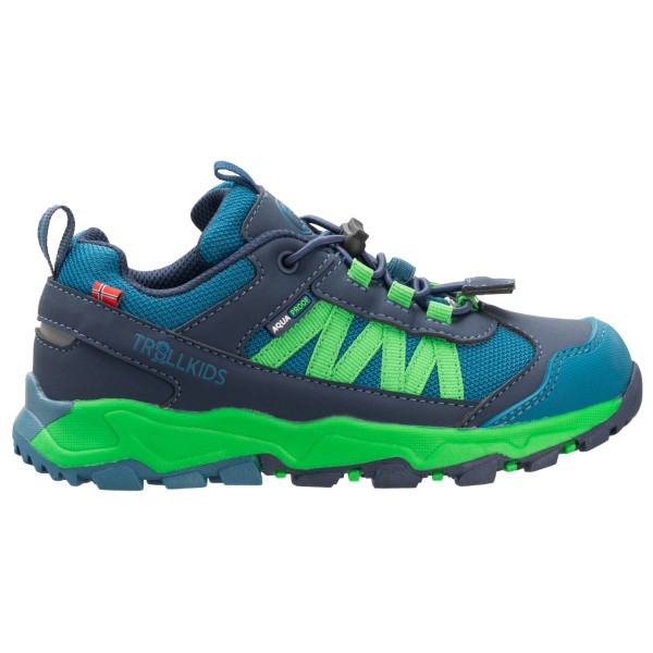 Image of Trollkids - Kid"s Tronfjell Hiker Low - Multisportschuhe Gr 33 blau/grün'