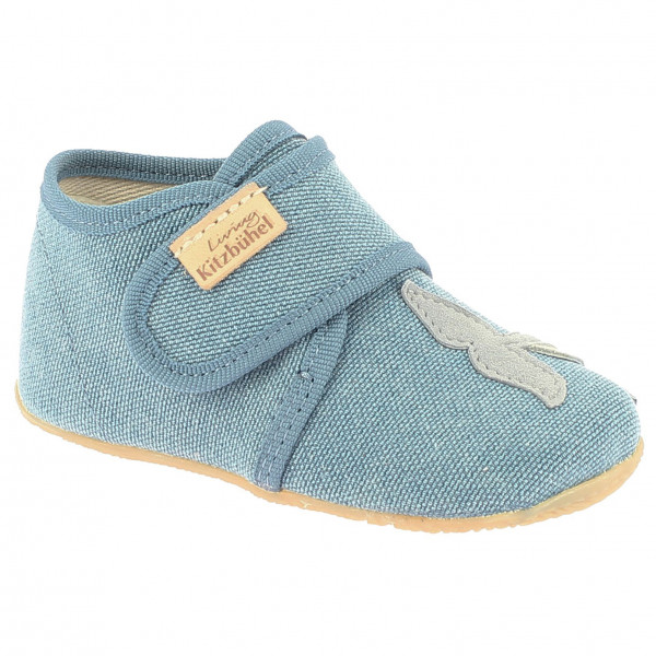 Image of Living Kitzbühel - Baby"s Klettschuh Wal - Hüttenschuhe Gr 20;21 blau'