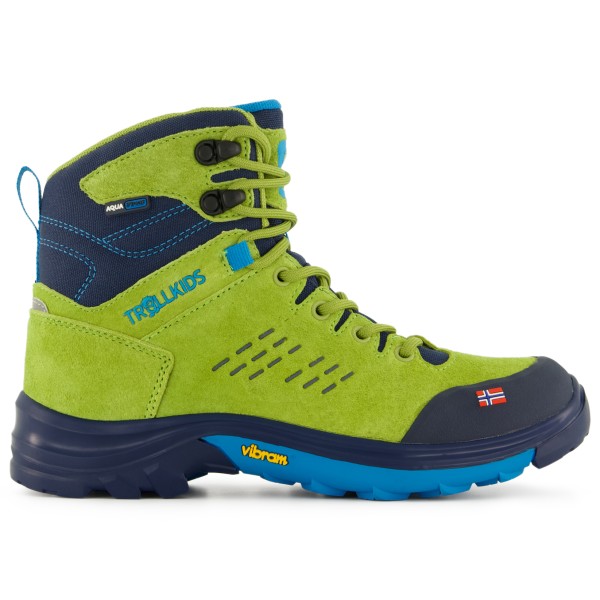 Image of Trollkids - Kid"s Trollsteinen Hiker Mid XT - Wanderschuhe Gr 28;29;30;31;32;33;34;35;36;37;38;39;40 blau;oliv/blau'