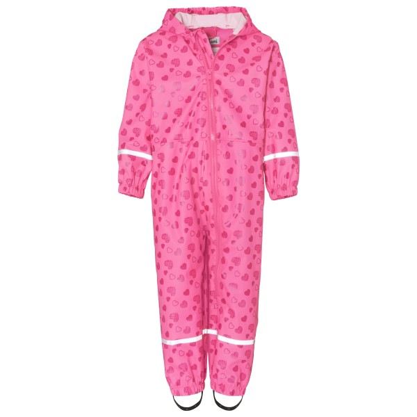 Image of Playshoes - Kid"s Regen-Overall Herzchen Allover - Overall Gr 80;86 rosa'
