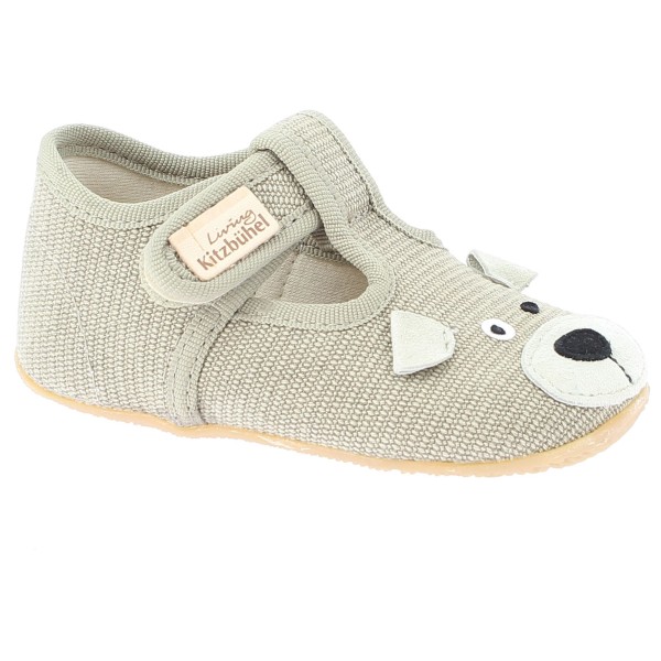Image of Living Kitzbühel - Baby"s T-Spange Hund - Hüttenschuhe Gr 20;21;22 beige;grau'