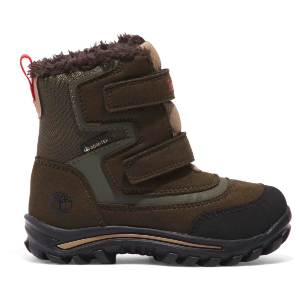 Image of Timberland - Kid"s Chillberg Mid Hook & Loop GTX Snow Boot - Winterschuhe Gr 1,5;10,5K;10K;11,5K;12K;13,5K;13K;2;3;8K;9K schwarz;schwarz/braun'