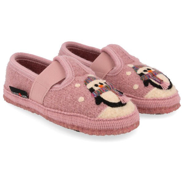 Haus- & Hüttenschuhe Haflinger Pinguin Kinder (Gr 23 |rosa)