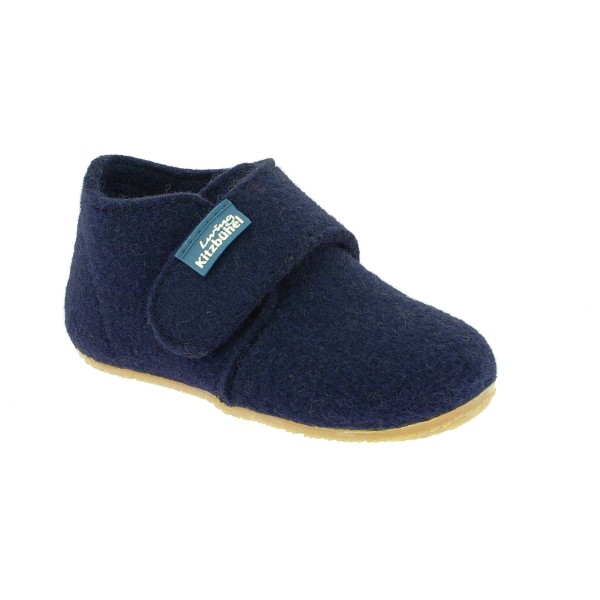Image of Living Kitzbühel - Baby"s Klettschuh Filz Unifarben - Hüttenschuhe Gr 20 blau'