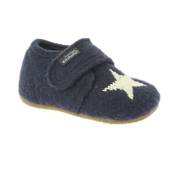 Image of Living Kitzbühel - Baby"s Klettschuh Stern - Hüttenschuhe Gr 20 blau'