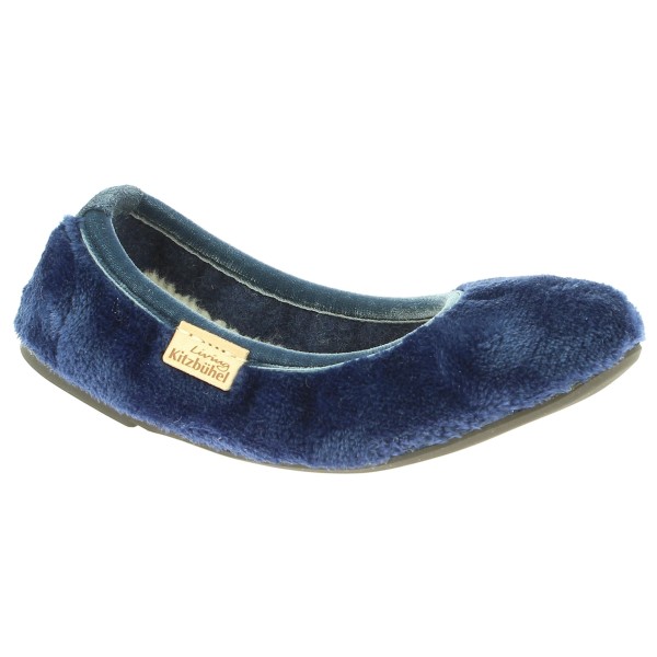Image of Living Kitzbühel - Kid"s Ballerina Samt Unifaben - Hüttenschuhe Gr 28;29;30;31;32;33;34;35;36;37;38;39;40 beige;blau'