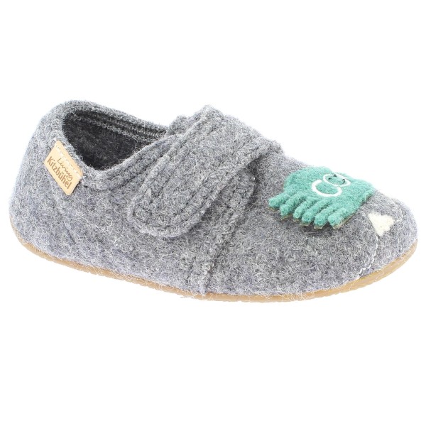Image of Living Kitzbühel - Kid"s Klettmodell Cool Dog - Hüttenschuhe Gr 23 grau'