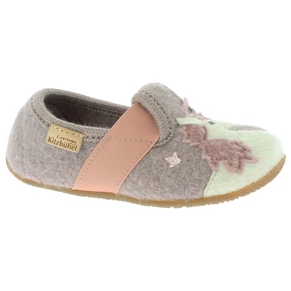 Image of Living Kitzbühel - Kid"s T-Modell Einhorn & Stern - Hüttenschuhe Gr 27 beige'