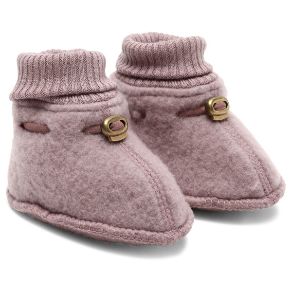 Image of Mikk-Line - Kid"s Wool Footies - Hüttenschuhe Gr 50/56 braun/rosa'