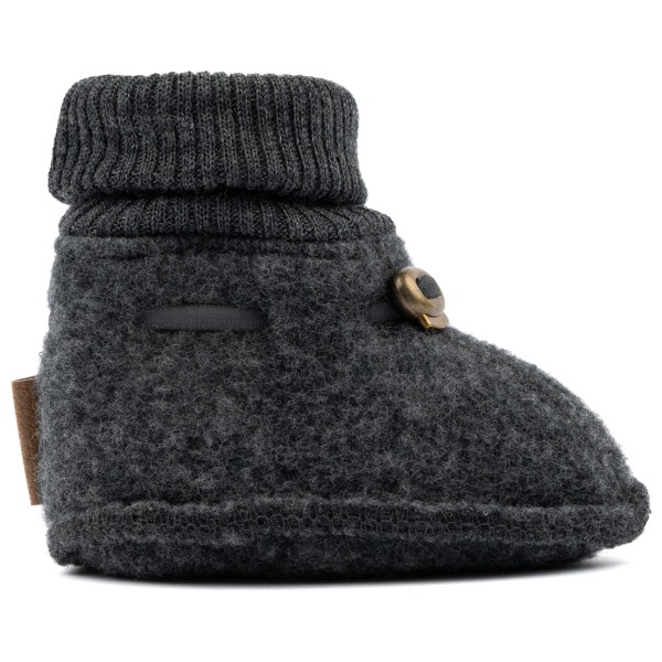 Mikk-Line Kid’s Wool Footies Pantoffels Zwart