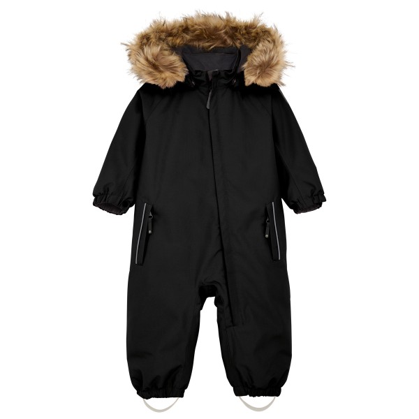 Color Kids Babys Coverall with Fake Fur Overall Kinder (Gr 74 |schwarz |wasserdicht)