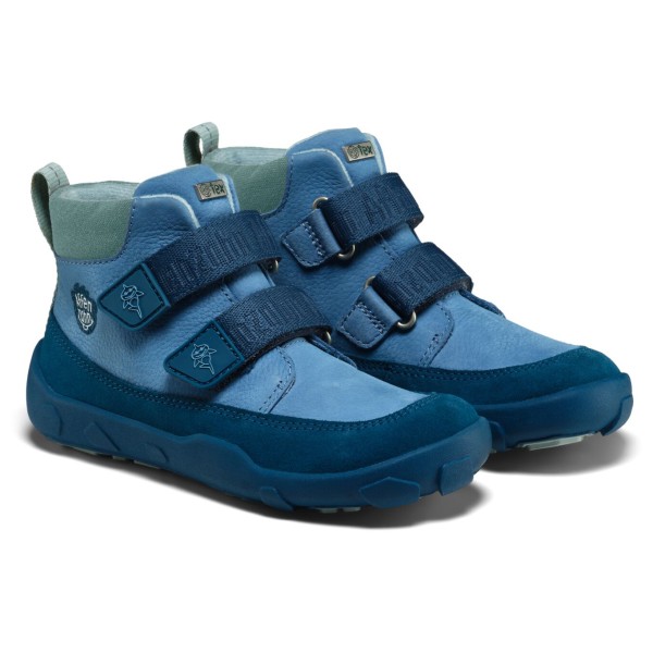 Affenzahn Übergangsschuh Leder Friendy Barfußschuhe Kids (Gr 21 |blau |wasserdicht)