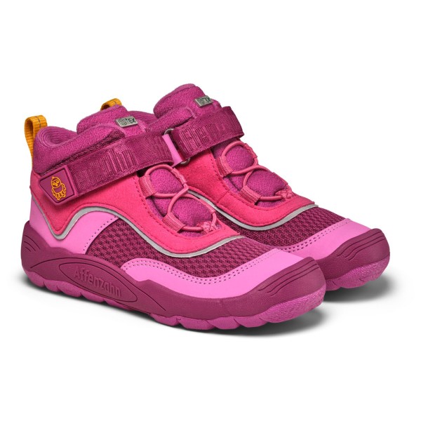 Affenzahn Übergangsschuh Vegan Explory Barfußschuhe Kinder (Gr 21 |rosa/lila |wasserdicht)