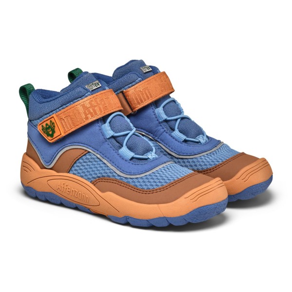 Barfußschuhe Affenzahn Übergangsschuh Vegan Explory Kinder (Gr 21 |blau |wasserdicht)