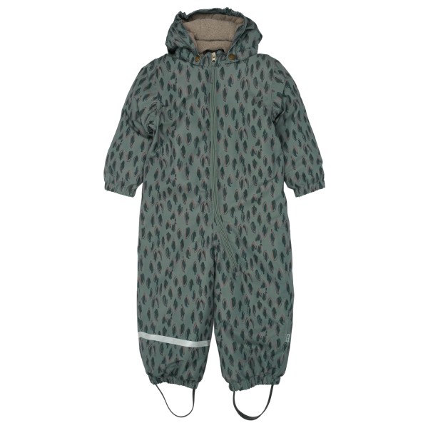 Mikk-Line Snow Suit AOP Overall Kinder (Gr 80 |grau/oliv |wasserdicht)