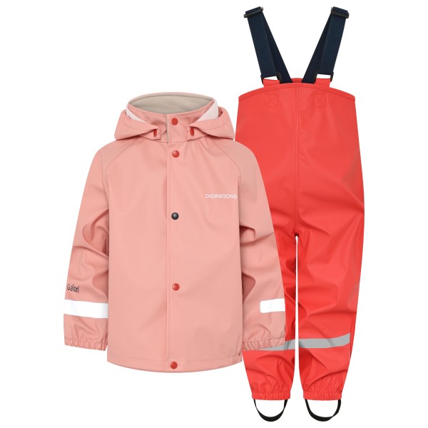Didriksons Slaskeman Set 4 Regenset Kinder (Größe 80 |rosa |wasserdicht)