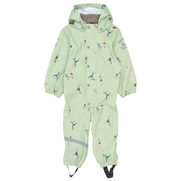 Mikk-Line PU Rain Suit AOP Overall Kinder (Größe 110 |grün |wasserdicht)