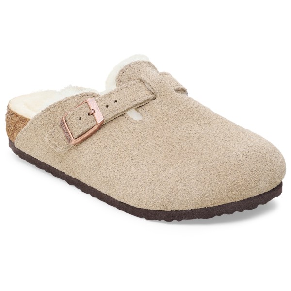 Birkenstock Kid’s Boston Leve Shearling Pantoffels Narrow Beige