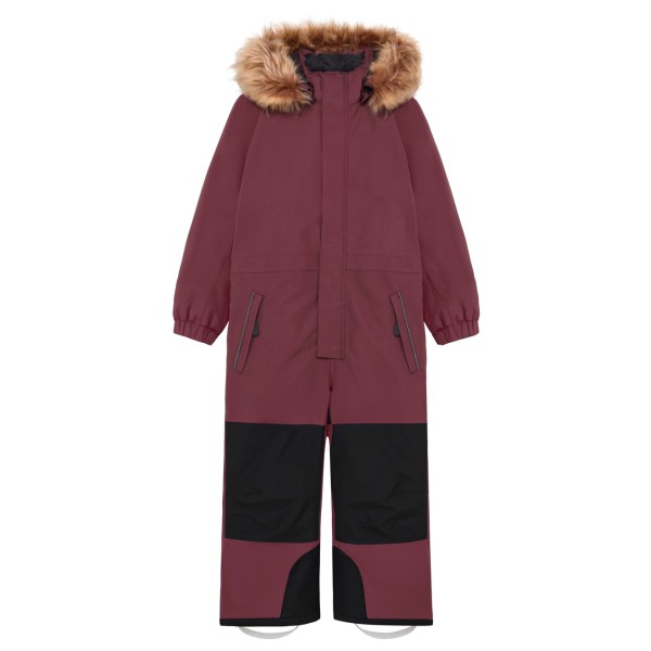 Color Kids Kid’s Coverall with Contrast & Fur Overall Rood