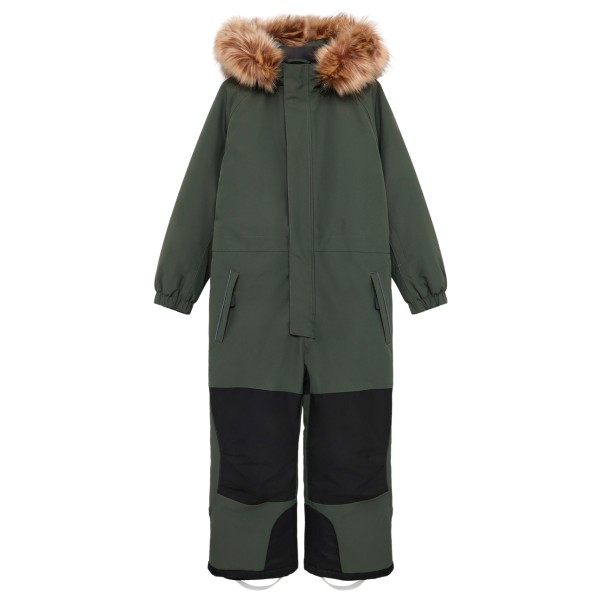 Color Kids Kid’s Coverall with Contrast & Fur Overall Grijs