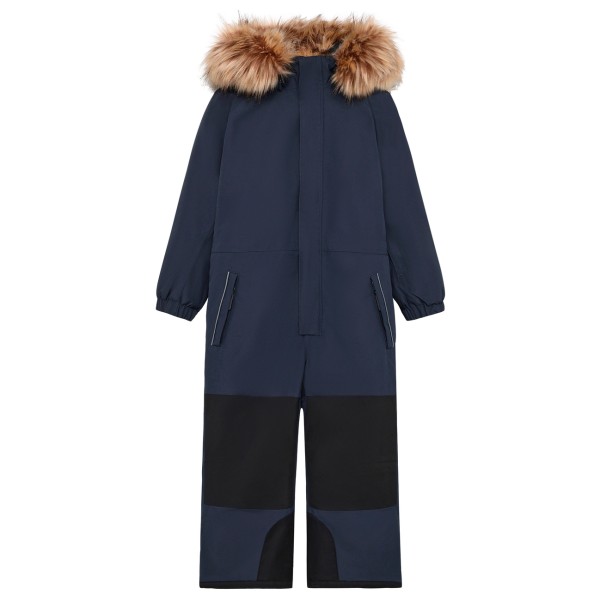 Color Kids Kid’s Coverall with Contrast & Fur Overall Blauw