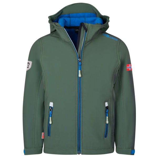 Trollkids - Kid's Trollfjord Jacket - Softshelljacke Gr 116 oliv