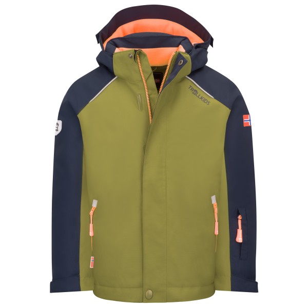 Trollkids Kid’s Holmenkollen Snow Jacket Pro Ski-jas Olijfgroen