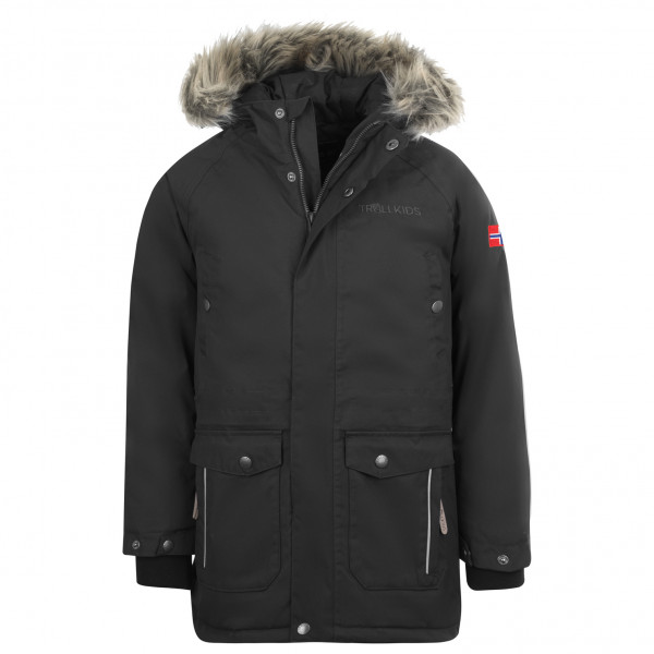 Image of Trollkids - Kid"s Nordkapp Jacket - Parka Gr 110 schwarz'